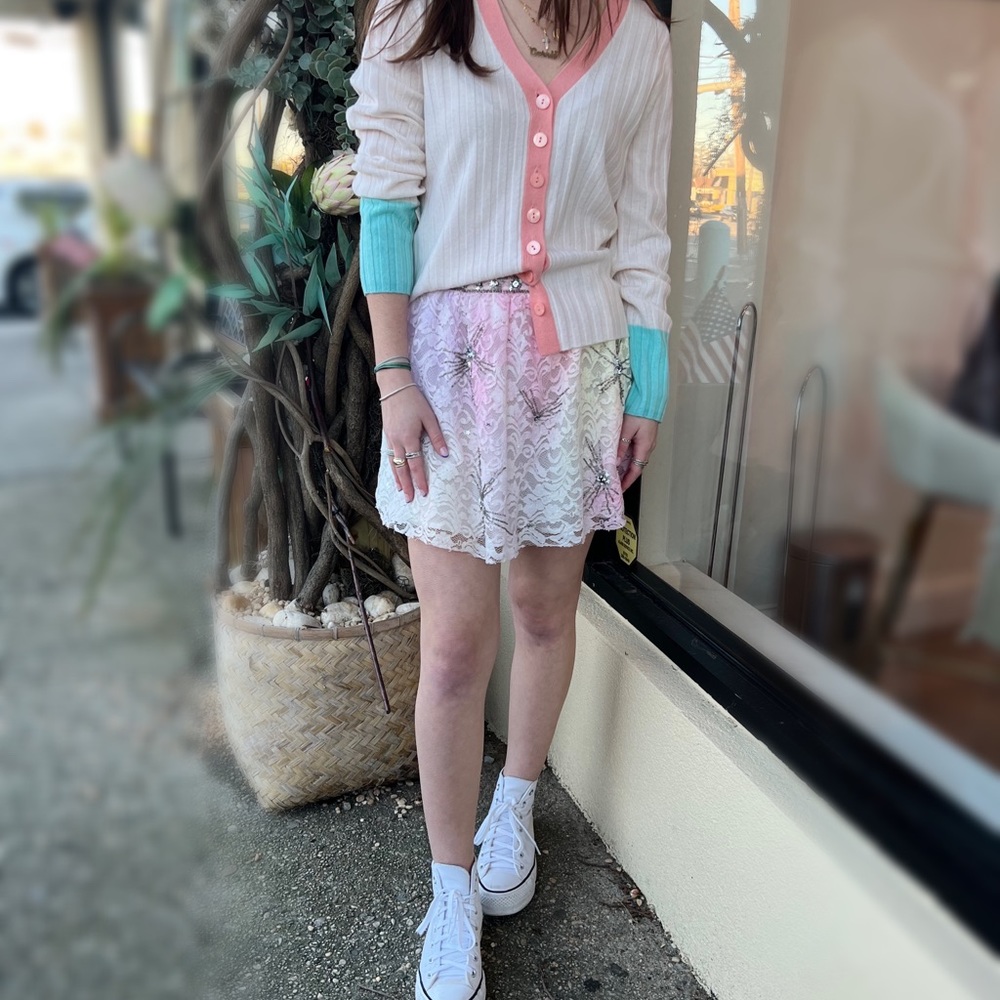 New love shack fancy skirt and sweater